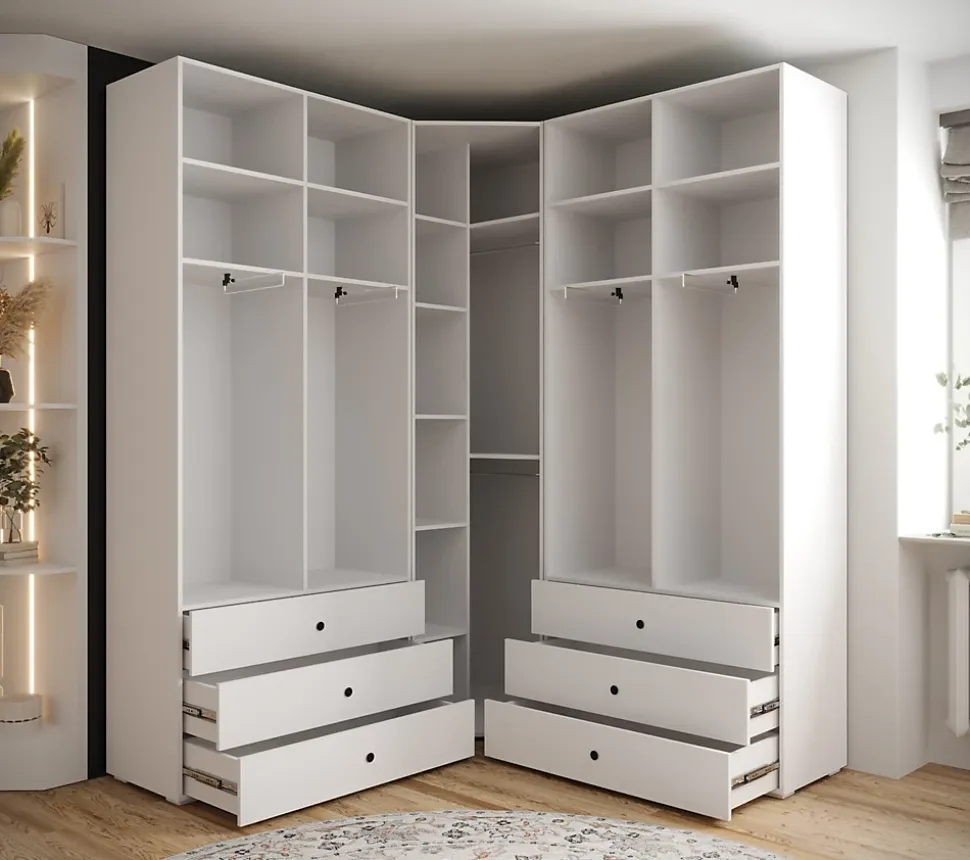 Garde-robe Inova 4 porte battante 236,7/182/47 5 Portes (blanc)