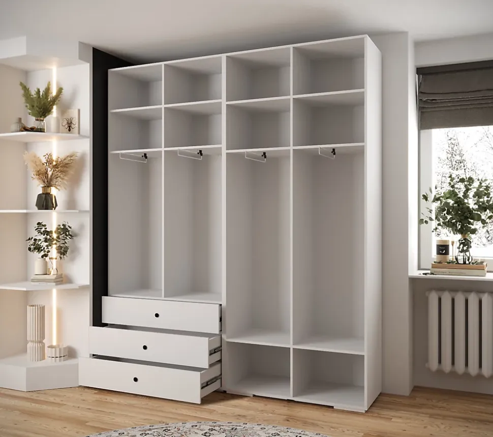 Garde-robe Inova 4 porte battante 236,7/200/47 4 Portes (blanc)