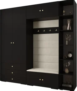 Garde-robe Inova 2 porte battante 236,7/240/47 2 Portes (noir)