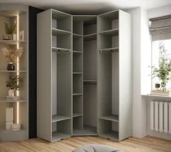 Garde-robe Inova 4 porte battante 236,7/132/47 3 Portes (gris)