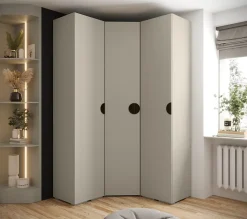 Garde-robe Inova 4 porte battante 236,7/132/47 3 Portes (gris)