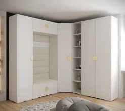 Garde-robe Inova 4 porte battante 236,7/232/47 4 Portes (blanc)