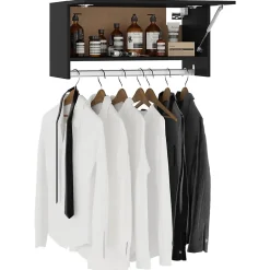 Garde-robe noir 70x32,5x35 cm bois d'ingénierie vidaXL