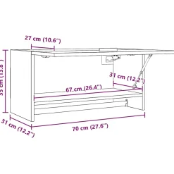 Garde-robe noir 70x32,5x35 cm bois d'ingénierie vidaXL