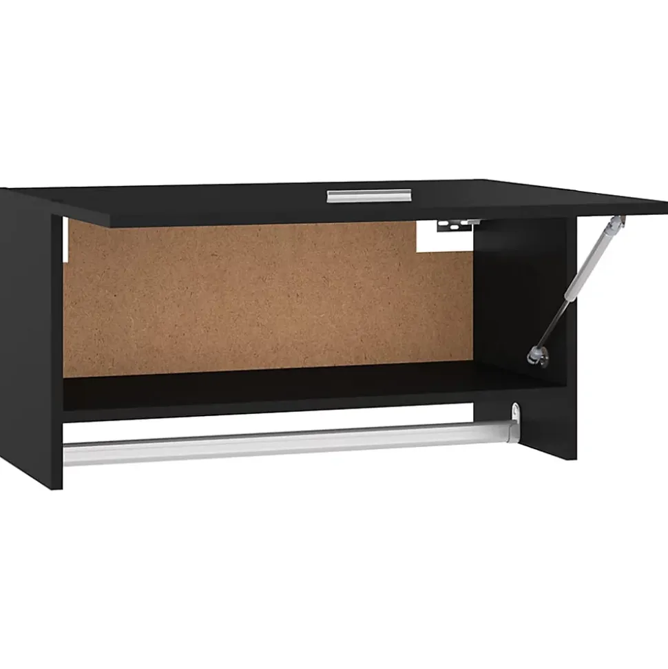 Garde-robe noir 70x32,5x35 cm bois d'ingénierie vidaXL