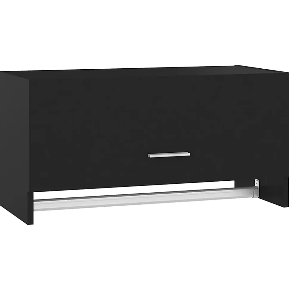 Garde-robe noir 70x32,5x35 cm bois d'ingénierie vidaXL