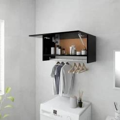 Garde-robe noir 70x32,5x35 cm bois d'ingénierie vidaXL