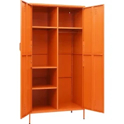 Garde-robe Orange 90x50x180 cm Acier vidaXL