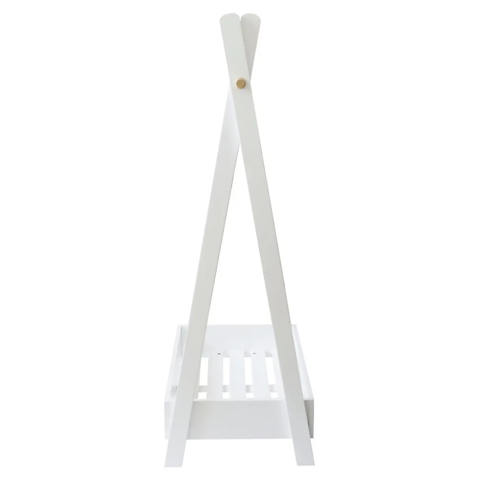 Garde-robe pour enfant Laxe avec compartiment de rangement 126 x 73 x 43 cm blanc en.casa
