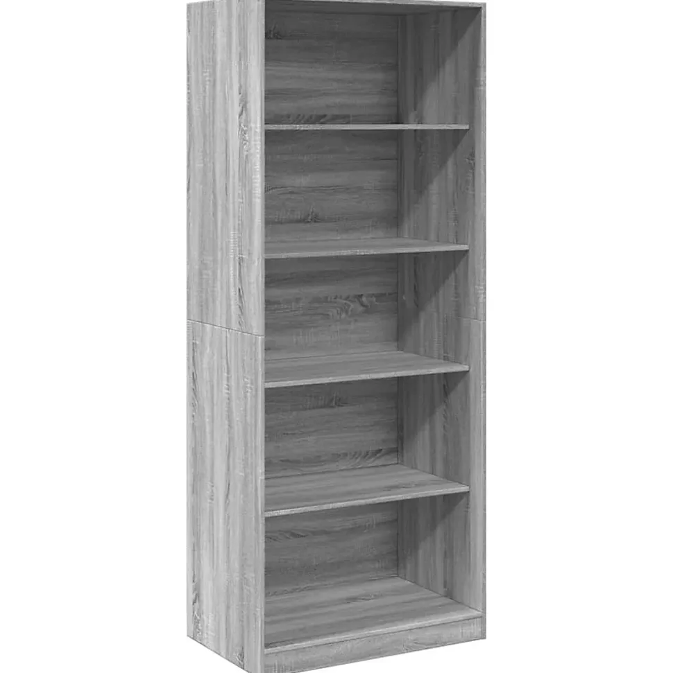 Garde-robe sonoma gris 80x50x200 cm bois d'ingénierie vidaXL