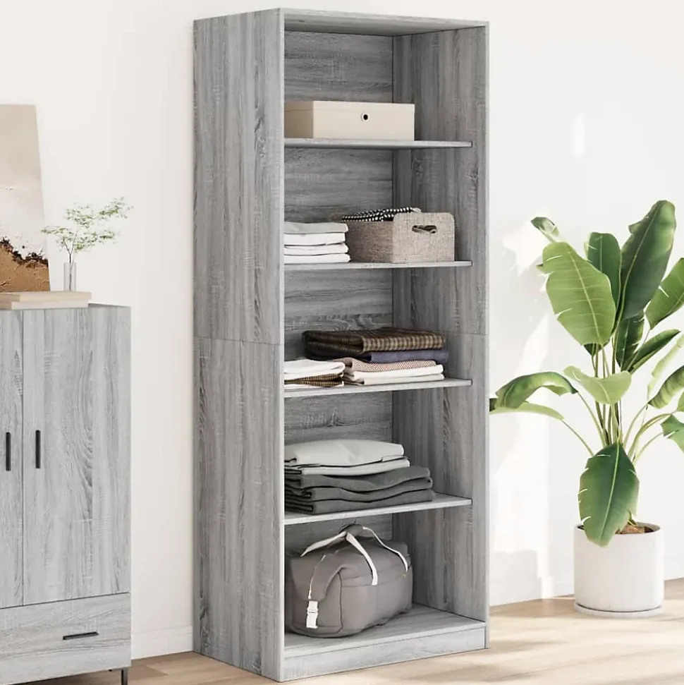 Garde-robe sonoma gris 80x50x200 cm bois d'ingénierie vidaXL
