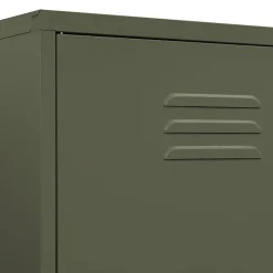 Garde-robe Vert olive 90x50x180 cm Acier vidaXL