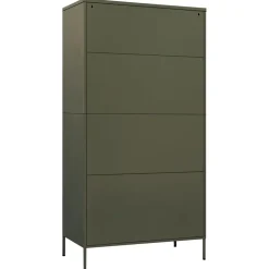Garde-robe Vert olive 90x50x180 cm Acier vidaXL
