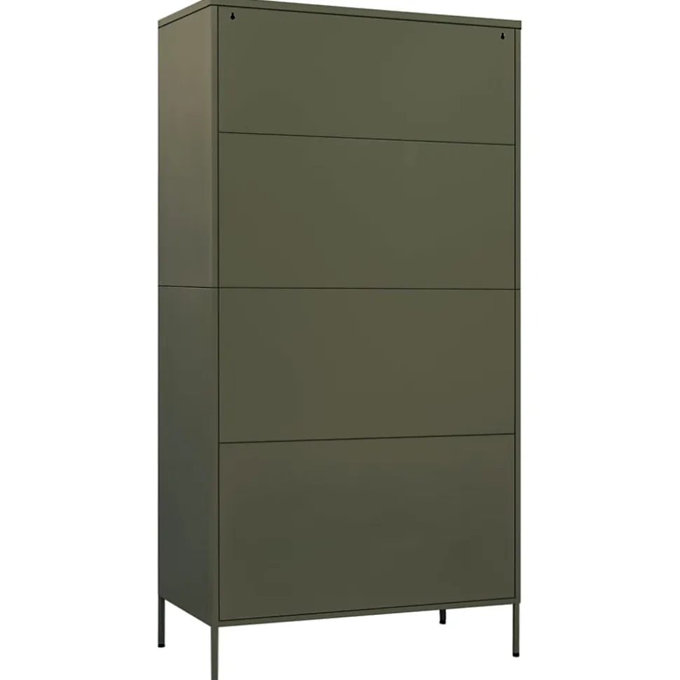 Garde-robe Vert olive 90x50x180 cm Acier vidaXL