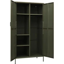 Garde-robe Vert olive 90x50x180 cm Acier vidaXL