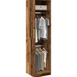 Garde-robe vieux bois 50x50x200 cm bois d'ingénierie vidaXL