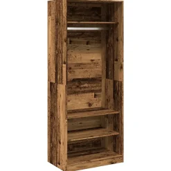 Garde-robe vieux bois 80x50x200 cm bois d'ingénierie vidaXL