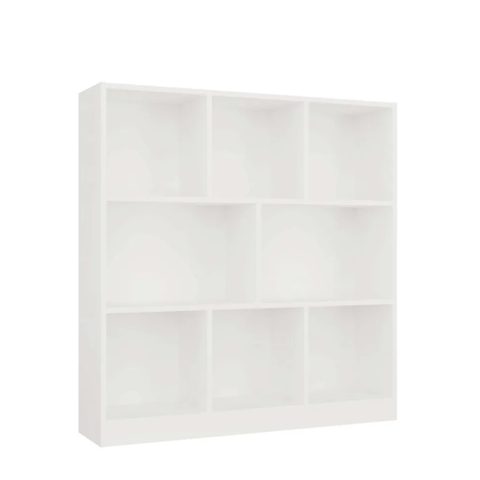 GILDA - Bibliothèque 8 étagères - Dimensions 104x100x24 cm - Meuble de rangement