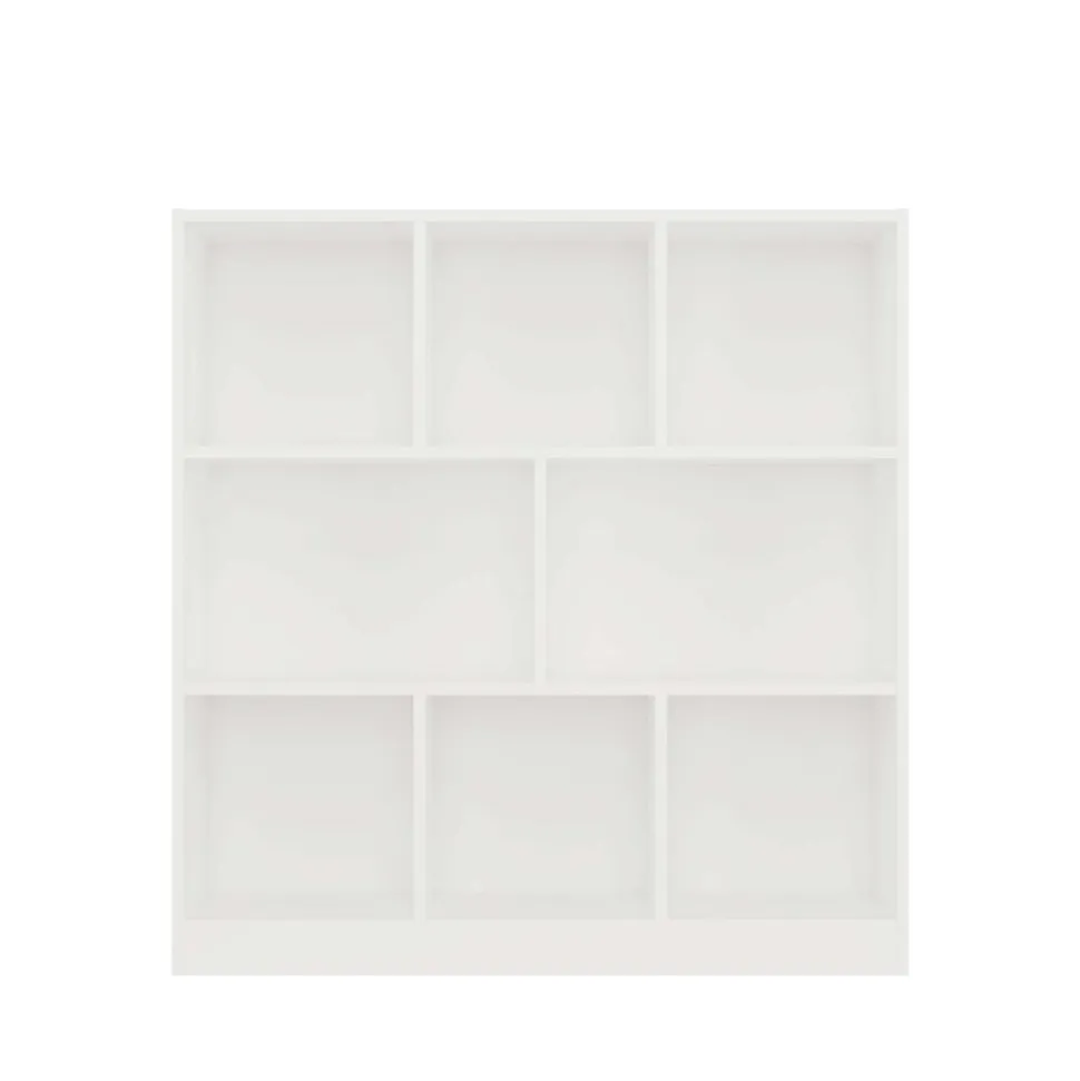 GILDA - Bibliothèque 8 étagères - Dimensions 104x100x24 cm - Meuble de rangement