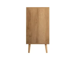 Goto - buffet haut - effet bois et cannage - 2 niches et 1 porte - 80 cm - Best Mobilier