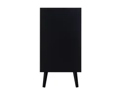 Goto - buffet haut - noir et cannage - 2 niches et 1 porte - 80 cm - Best Mobilier
