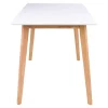 GRAM - Ensemble Table et Blanche + 4 Chaises Noires