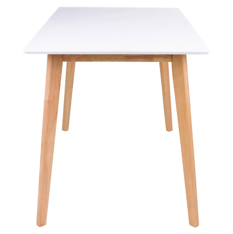 GRAM - Ensemble Table et Blanche + 4 Chaises Noires