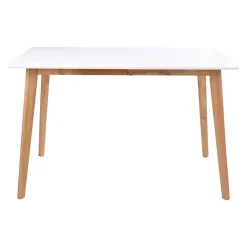 GRAM - Ensemble Table et Blanche + 4 Chaises Noires