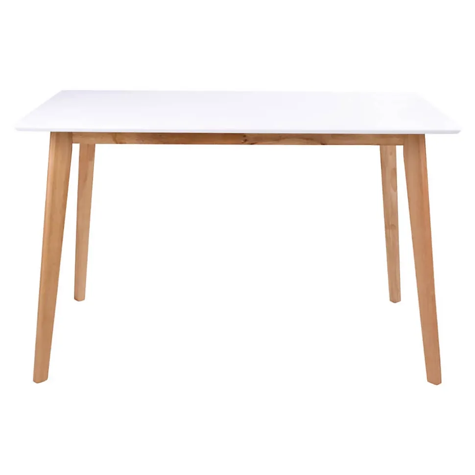 GRAM - Ensemble Table et Blanche + 4 Chaises Noires