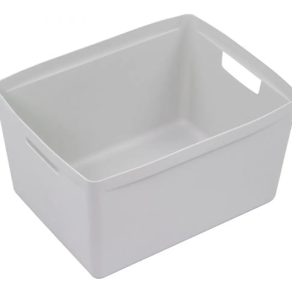 Grand Bac de rangement design 28 litres - Gris Clair