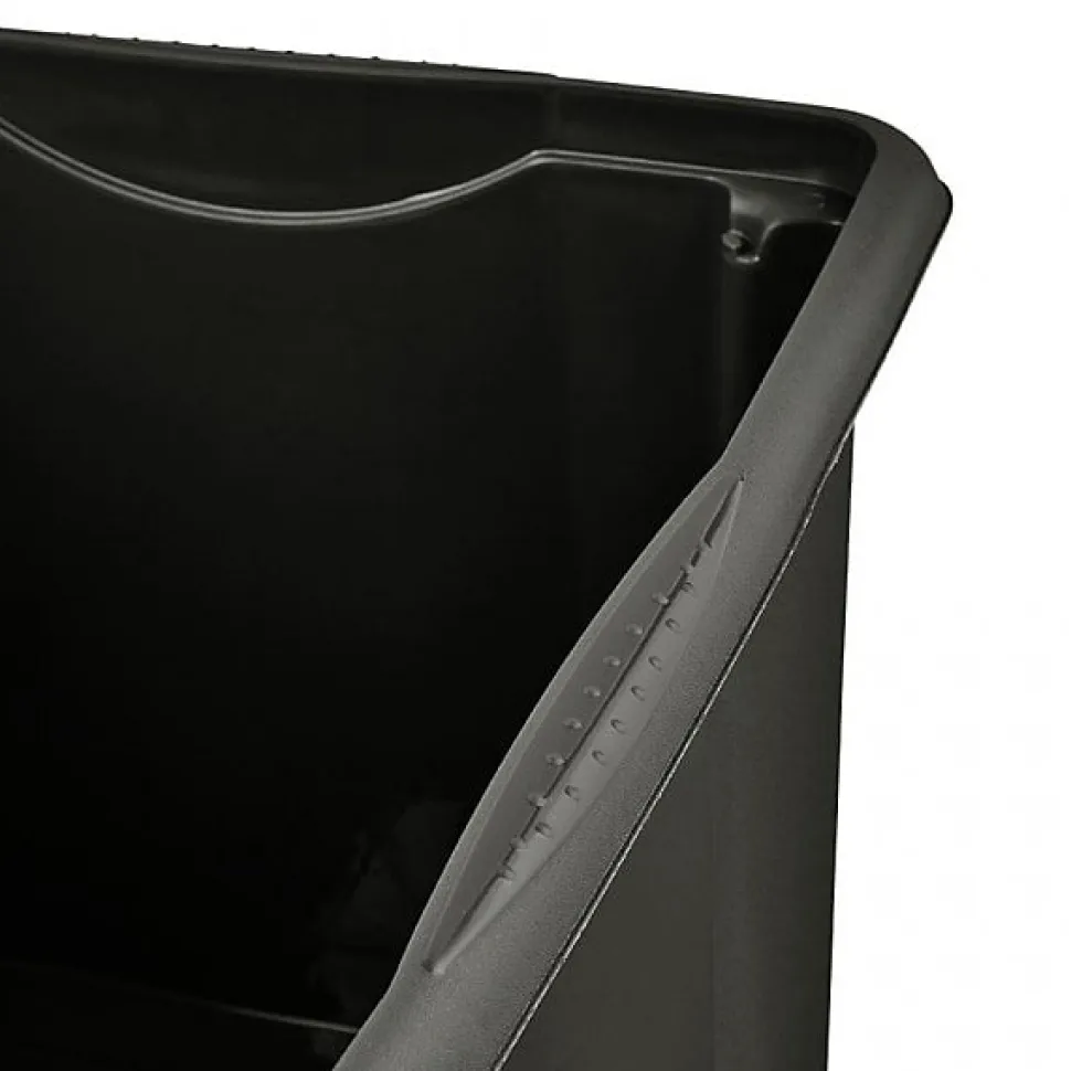 Grand Bac en plastique recyclé 45 litres - Noir