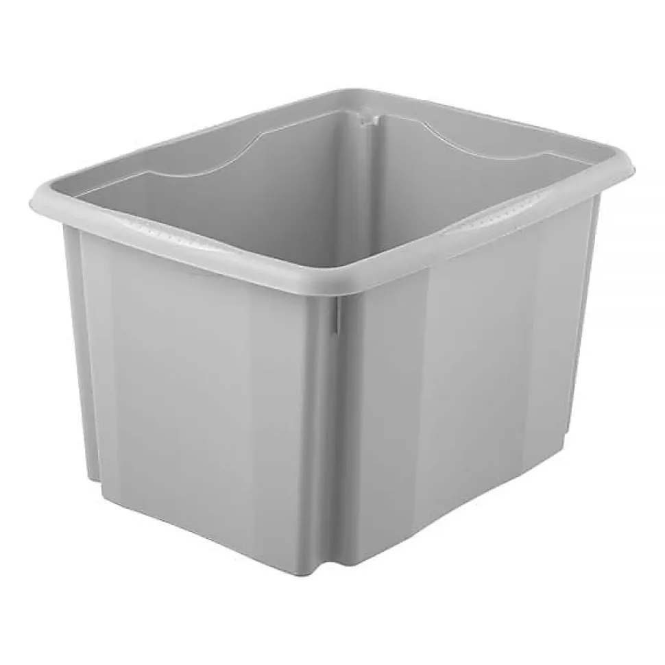 Grand Bac en plastique recyclé 45 litres - Gris Clair