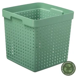 Grand Panier de rangement en Plastique Recyclé XL - Vert