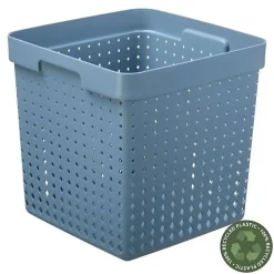 Grand Panier de rangement en Plastique Recyclé XL - Bleu