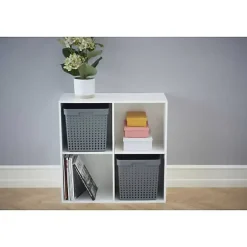 Grand Panier de rangement en Plastique Recyclé XL - Gris