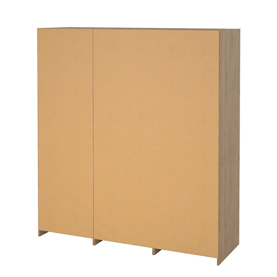 Grande armoire polyvalente Dpuscedd, Meubles multifonctionnels, Casier à chaussures, 181x60 h200 cm, Chêne clair