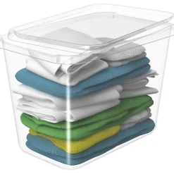 Grande Boîte de rangement transparente 60 litres Basic XL