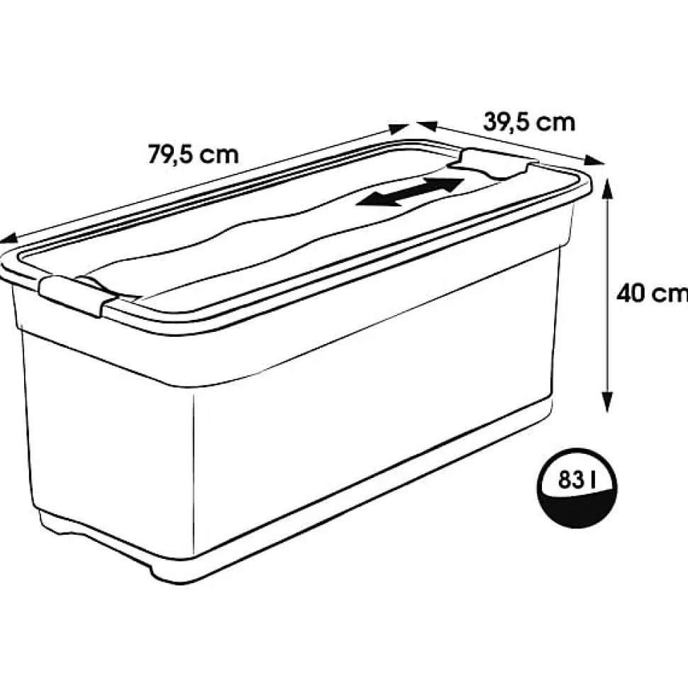 Grande Boîte de rangement transparente 83 litres