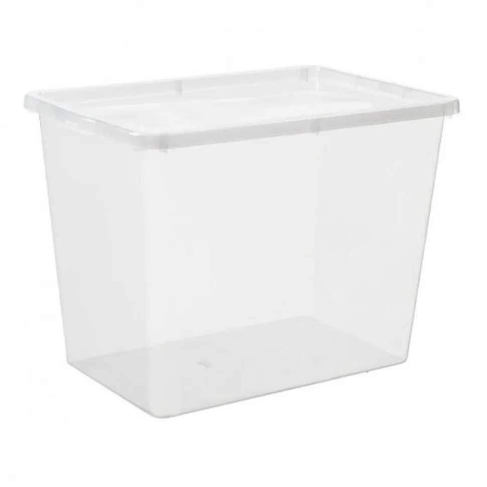 Grande Boîte de rangement transparente 80 litres Basic Box