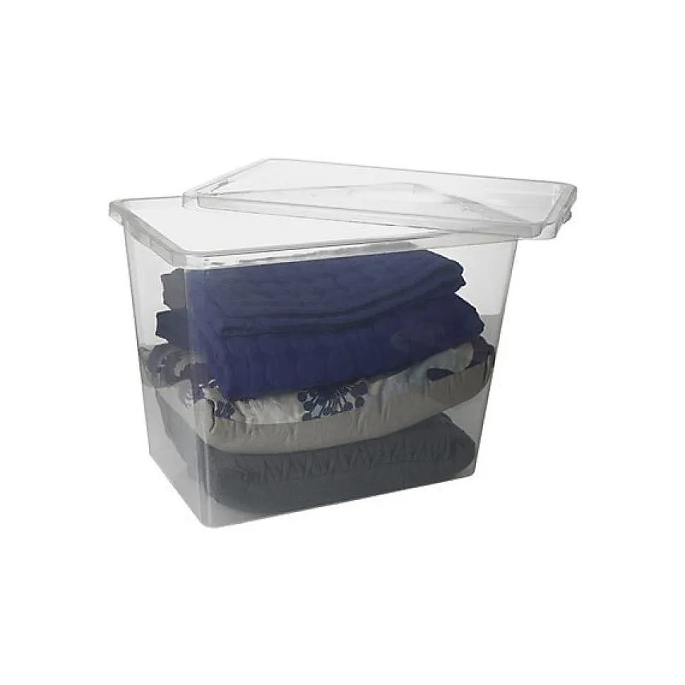 Grande Boîte de rangement transparente 80 litres Basic Box