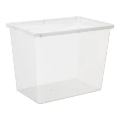 Grande Boîte de rangement transparente 80 litres Basic Box