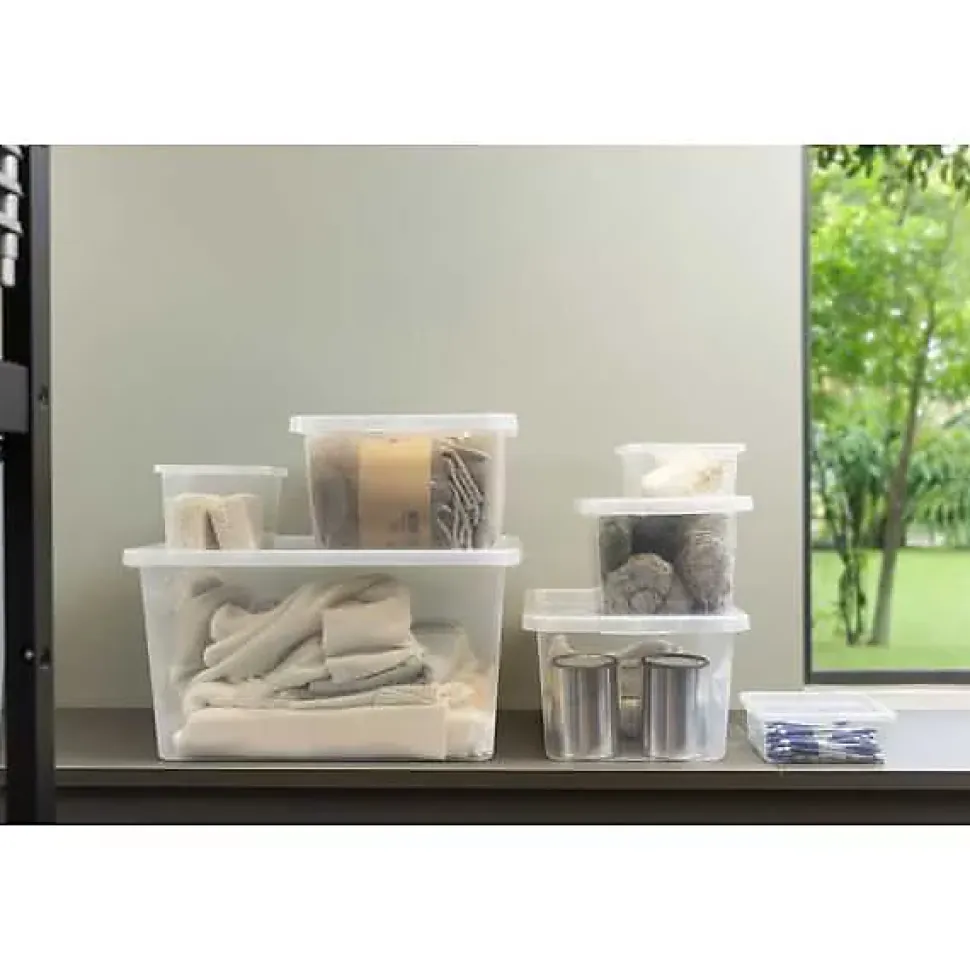 Grande Boîte de rangement transparente 80 litres Basic Box