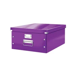 Grande Boîte en Carton avec couvercle format A3+ Multi Usages - Violet