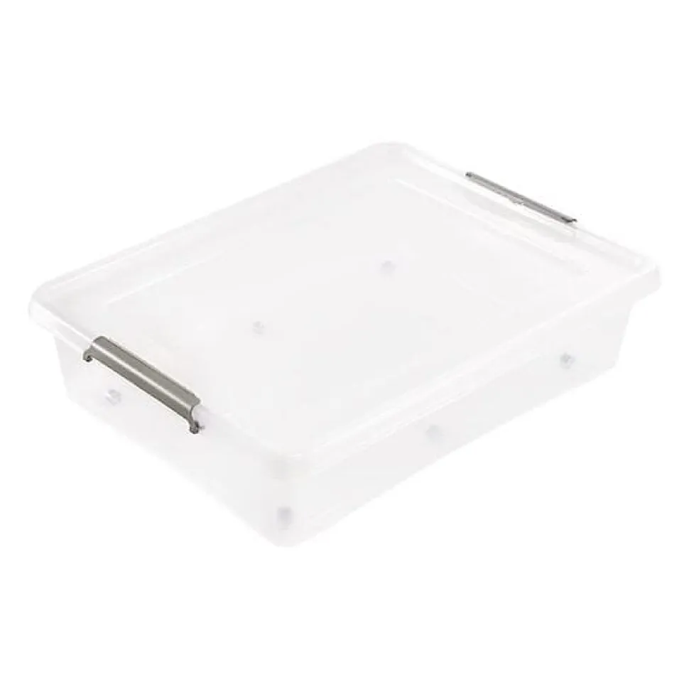 Grande Boîte Plate sous lit à roulettes 61 litres