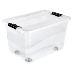 Grande Boîte transparente à roulettes pour ranger les jouets