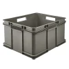 Grande Caisse empilable en plastique recyclé 54 litres - Gris