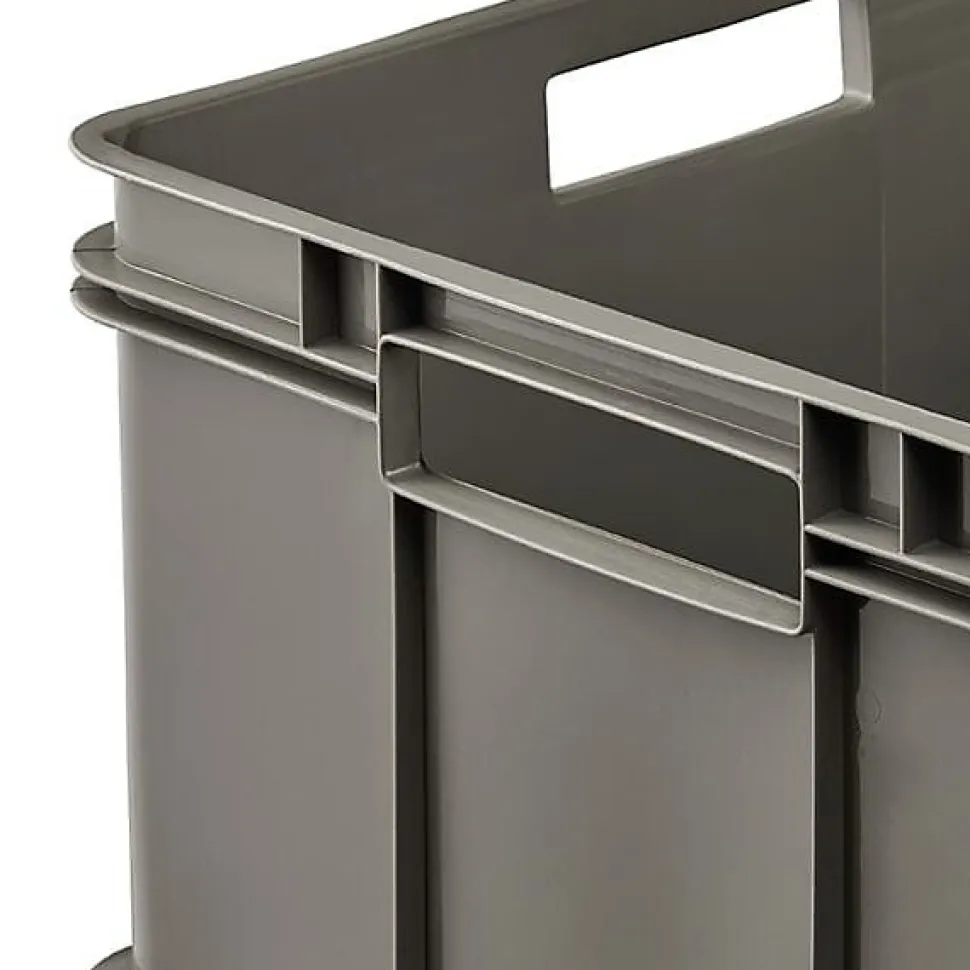 Grande Caisse empilable en plastique recyclé 54 litres - Gris