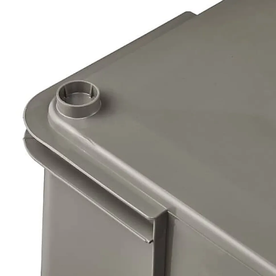 Grande Caisse empilable en plastique recyclé 54 litres - Gris