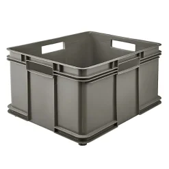Grande Caisse empilable en plastique recyclé 54 litres - Gris