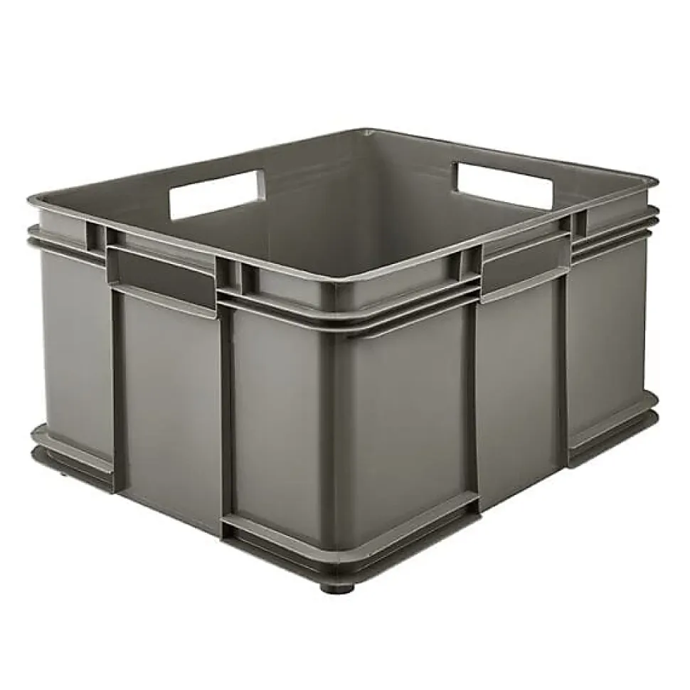 Grande Caisse empilable en plastique recyclé 54 litres - Gris